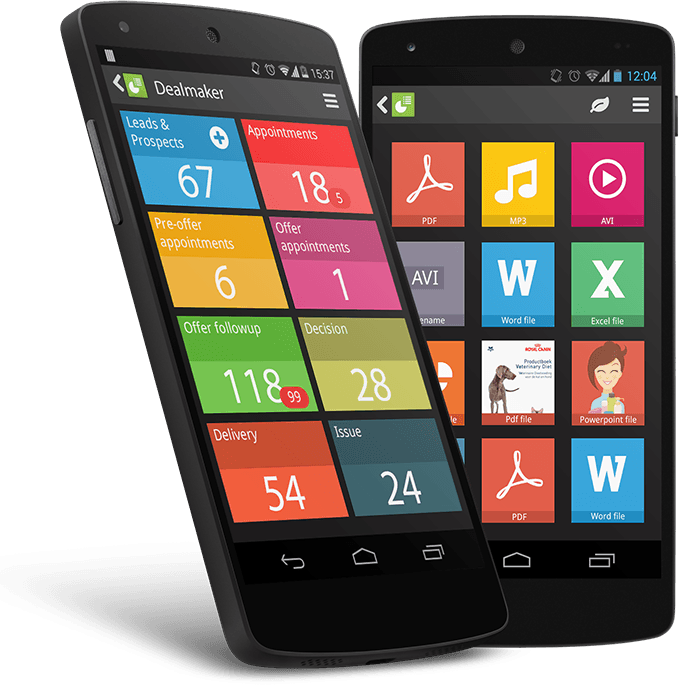 SalesRapp running on Android Nexus 5 smart phone